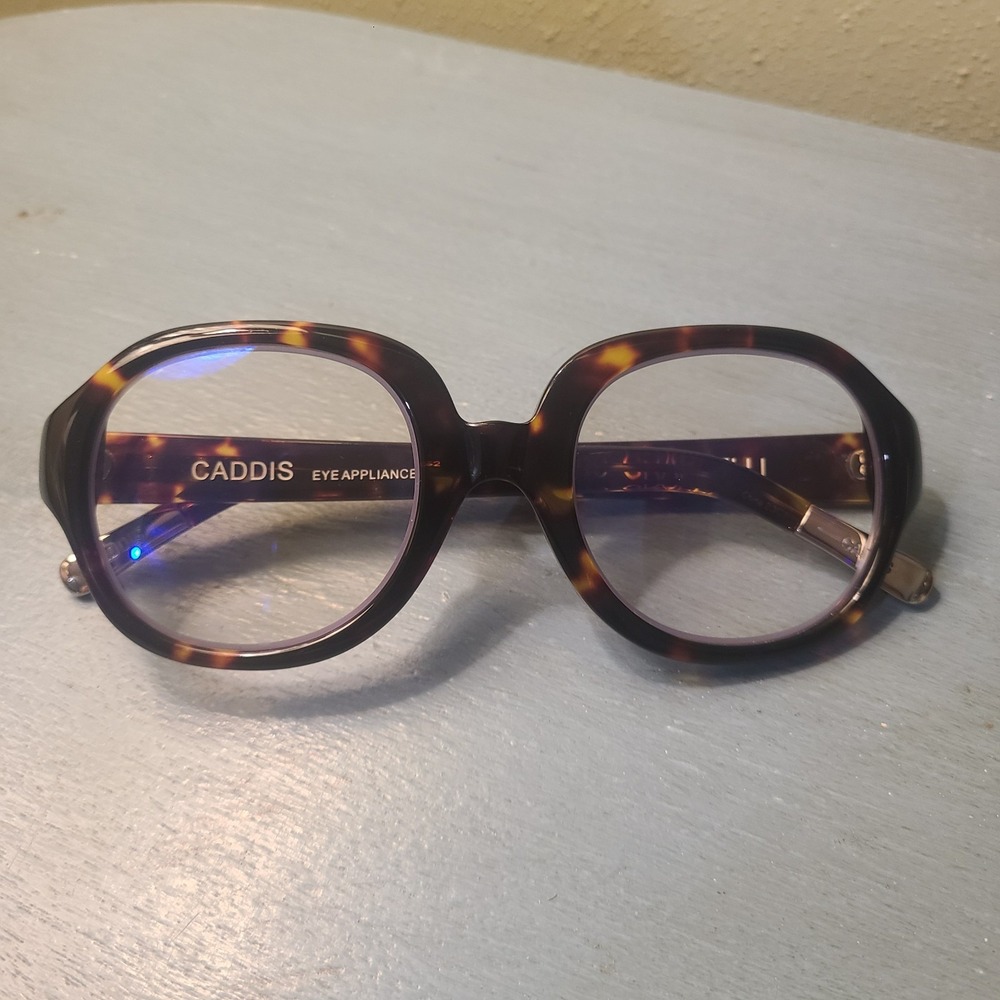 Caddis Grappelli Reading Glasses Unisex 2.00 Tortoise Round Blue Light Academia